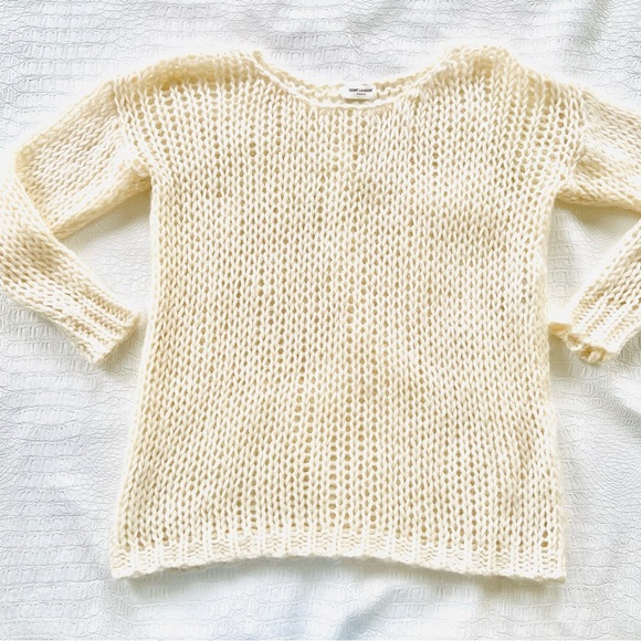 Saint Laurent off white wool mohair sweater XS - Picture 15 of 16
